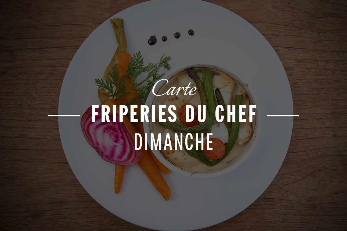 Carte Friperies du chef - dimanche